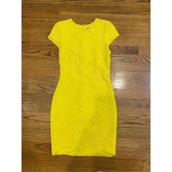 Torn by Ronny Kobo Yellow Bodycon Ruched Dress - Picture 2 of 8
